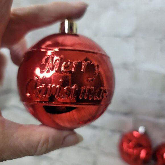 Vickerman Various Size Red Embossed Christmas Ball Ornaments  Lot of 9 - Picture 4 of 5